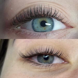 Różnica między laminacją rzęs, a metodą 1:1